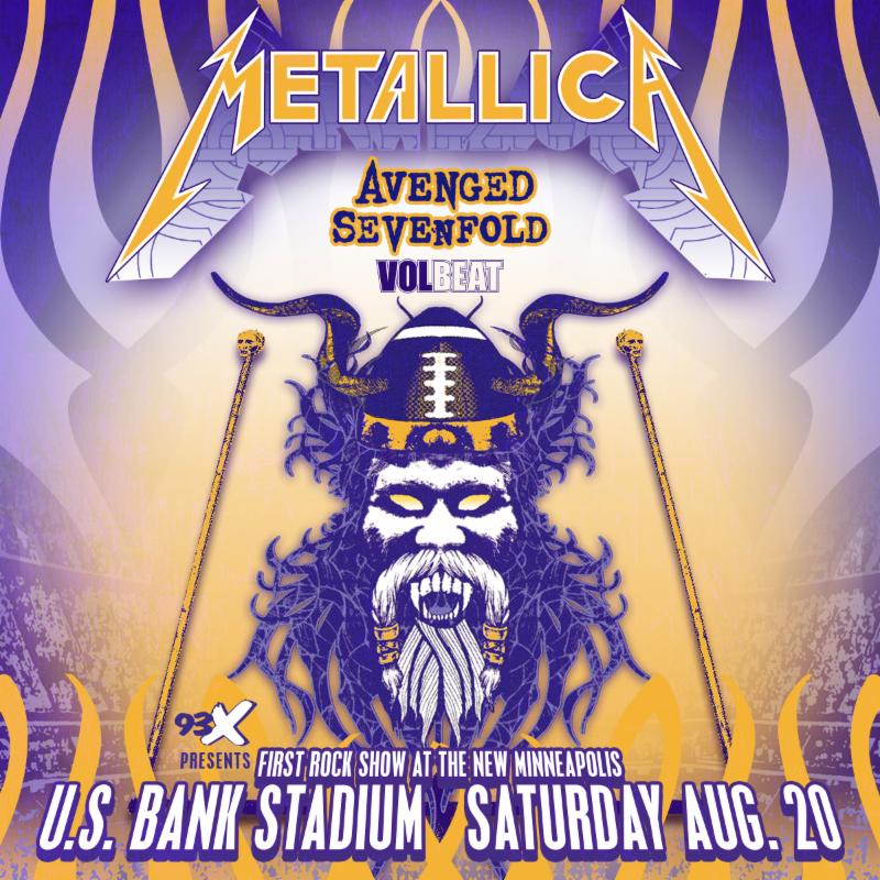 METALLICA TO HEADLINE INAUGURAL ROCK CONCERT AT MINNEAPOLIS' US BANK