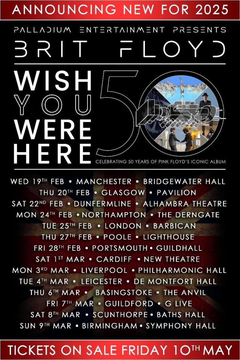 BRIT FLOYD Announce 2025 “Wish You Were Here 50th Anniversary World